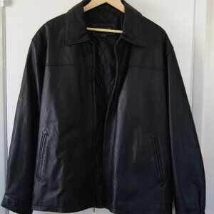 Cougar Black Leather Jacket (Large)